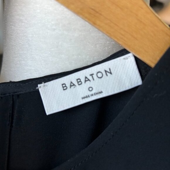 ARITZIA Babaton Black Sleevless Wide Leg Jumpsuit SZ 0 - Picture 7 of 8